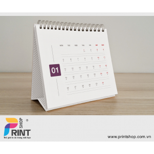 Standing desk calendar